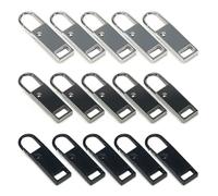 Fermeture Éclair de Remplacement en Métal, Tirette Réutilisable pour Réparation de Vêtements, Sacs, Valises et Accessoires, Compatible avec la Plupart des Tailles Standard