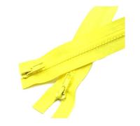 Fermeture éclair double curseur en résine n° 5, ouverte, pour sacs de couchage, canapés, vêtements et travaux manuels de couture, 50/60/70/80/100/150/200 cm,Jaune clair,120 cm