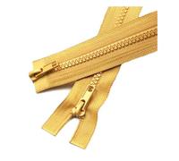 Fermeture éclair double curseur en résine n° 5, ouverte, pour sacs de couchage, canapés, vêtements et travaux manuels de couture, 50/60/70/80/100/150/200 cm,Kaki,120 cm