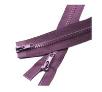 Fermeture éclair double curseur en résine n° 5, ouverte, pour sacs de couchage, canapés, vêtements et travaux manuels de couture, 50/60/70/80/100/150/200 cm,Violet,120 cm