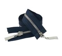 Fermeture Eclair Double Curseur Fermeture Éclair À Double Curseur N° 5, 1 Pièce, 80/100/120 Cm, For La Couture De Vestes, Manteaux Et Vêtements(DeepBlueSilver,100cm)