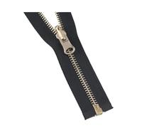 Fermeture éclair en métal à extrémité ouverte, 70cm/90cm, 5#, tête d'extraction réversible, pour bricolage de vêtements, accessoires de couture, Noir, 90cm