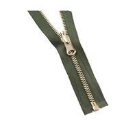 Fermeture éclair en métal à extrémité ouverte, 70cm/90cm, 5#, tête d'extraction réversible, pour bricolage de vêtements, accessoires de couture, armée verte, 70cm