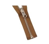 Fermeture éclair en métal à extrémité ouverte, 70cm/90cm, 5#, tête d'extraction réversible, pour bricolage de vêtements, accessoires de couture, Brun, 90cm