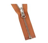 Fermeture éclair en métal à extrémité ouverte, 70cm/90cm, 5#, tête d'extraction réversible, pour bricolage de vêtements, accessoires de couture, Orange, 70cm