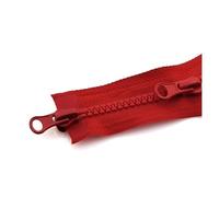 Fermeture éclair en Nylon, Lot de 5 Fermetures éclair Doubles à Verrouillage Automatique, 80/90/100/120/150 cm, à Double Sens, for Veste, à Coudre soi-même(Red,100CM-5#)