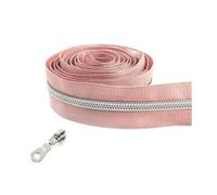 Fermeture éclair en nylon n° 5, idéale pour la couture de robes, pantalons, chemises et accessoires de couture.,Couleur 30,5 mètres 5 pièces Sliders