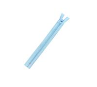 Fermeture éclair en plastique nylon - Spirale fine non séparable 3 mm (bleu clair, 18 cm)