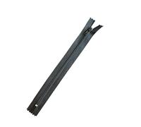 Fermeture éclair en plastique nylon - Spirale fine non séparable 3 mm (noir, 18 cm)
