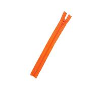 Fermeture éclair en plastique nylon - Spirale fine non séparable 3 mm (orange, 30 cm)