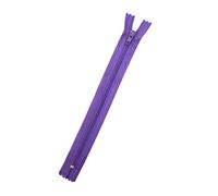 Fermeture éclair en plastique nylon - Spirale fine non séparable 3 mm (violet, 30 cm)