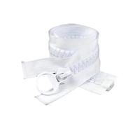 Fermeture éclair en résine de 60 à 300 cm, 20#, à extrémité ouverte, pour réparation de sacs, manteaux, tentes, accessoires de couture DIY,Blanc,250 cm