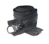 Fermeture éclair en résine de 60 à 300 cm, 20#, à extrémité ouverte, pour réparation de sacs, manteaux, tentes, accessoires de couture DIY,Noir,80 cm