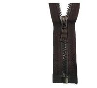 Fermeture éclair en résine plastique colorée, 5#3 pièces, 30/40/55/60/70/80/90cm, extrémité ouverte, verrouillage automatique, fermeture for vêtements et Pour couture, artisanat(Coffee,70cm)