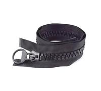 Fermeture éclair extra longue en résine n° 20, extrémité ouverte pour vêtements, tentes en duvet, accessoires de réparation de couture,Noir,90 cm