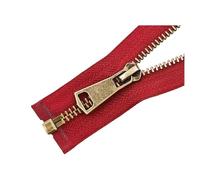 Fermeture éClair Fermeture éclair colorée à extrémité ouverte en métal et cuivre, verrouillage automatique, bricolage artisanal for vêtements, poche, chaussures, sacs, couture, 5 #(Wine Red,20cm)