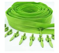 Fermeture éClair Fermeture éclair Invisible en Nylon, 3#5/10/20 mètres avec curseur 10/20/30, utilisée for les sacs à main de vêtements, 20 couleurs pour la Couture(Green,20 meters 30 Slider)