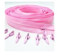 Fermeture éClair Fermeture éclair Invisible en Nylon, 3#5/10/20 mètres avec curseur 10/20/30, utilisée for les sacs à main de vêtements, 20 couleurs pour la Couture(Pink,20 meters 30 Slider)