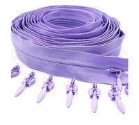 Fermeture éClair Fermeture éclair Invisible en Nylon, 3#5/10/20 mètres avec curseur 10/20/30, utilisée for les sacs à main de vêtements, 20 couleurs pour la Couture(Light Purple,20 meters 30 Slider)