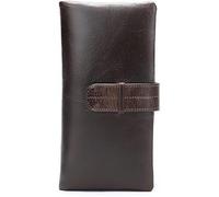 Fermeture Éclair Hommes Long Portefeuille Vintage En Cuir De Vache Mâle Embrayage Bourse Titulaire De La Carte De Téléphone 100% En Cuir Véritable Portefeuilles Pour Hommes (Color : A, Size : 19 *