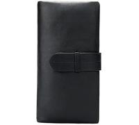 Fermeture Éclair Hommes Long Portefeuille Vintage En Cuir De Vache Mâle Embrayage Bourse Titulaire De La Carte De Téléphone 100% En Cuir Véritable Portefeuilles Pour Hommes (Color : A, Size : 19 *