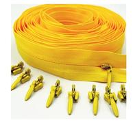 Fermeture éclair Invisible en Nylon, 3#5/10/20 mètres avec curseur 10/20/30, utilisée for les sacs à main de vêtements, 20 couleurs Pour couture, artisanat(Golden,20 meters 30 Slider)