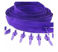 Fermeture éclair Invisible en Nylon, 3#5/10/20 mètres avec curseur 10/20/30, utilisée for les sacs à main de vêtements, 20 couleurs Pour couture, artisanat(Deep Purple,20 meters 30 Slider)