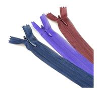 Fermeture Éclair Invisible Fermée, de nombreuses tailles et couleurs disponibles, maille 3, fermeture éclair fine, élégante et discrète pour coudre sur les vêtements, la couture (22cm, 3 couleurs-4)