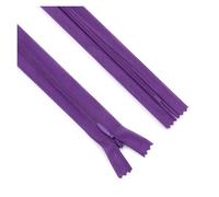 Fermeture éClair Invisible Lot de 20 fermetures éclair invisibles en nylon, 25/40/60 cm, for robe, pantalon, fermeture au dos, chaîne latérale, bord dentelle, 3#(Purple 500,25cm)