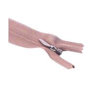 Fermeture éclair invisible n° 3 de 25 cm pour la confection de coussins et de robes, le tout fait maison.,Brun clair,10 pièces