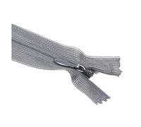 Fermeture éclair invisible n° 3 de 25 cm pour la confection de coussins et de robes, le tout fait maison.,Gris foncé,10 pièces