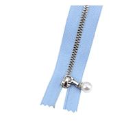 Fermeture Éclair, Lot de 2, Fermetures Éclair Métalliques N° 3, Ouverture Et Fermeture, Pour Sacs, Portefeuilles, Vêtements Et Accessoires de Couture/Blue/18Cm Close-End