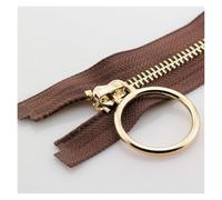 Fermeture Eclair Metal Fermeture Éclair En Métal 70/90cm, Nouveau #5, Cuivre, Dents Larges, Veste Robuste À Extrémité Ouverte, Longues Fermetures For Manteaux, Vestes, Couture(Coffee-90cm)