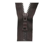 Fermeture éClair MéTallique Fermetures à glissière en résine 15-90cm 5#, pièces, fermeture extrémité fermée/ouverte for sacs, portefeuille(Coffee,CloseEnd-15cm)