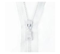 Fermeture éClair MéTallique Fermetures à glissière en résine 5#, pièces, extrémité fermée 15-25cm, ouverte 30-80cm, for veste, sacs vêtements(White,40cm Open-End)