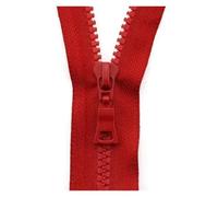 Fermeture éClair MéTallique Fermetures à glissière en résine 5#, pièces, extrémité fermée 15-25cm, ouverte 30-80cm, for veste, sacs vêtements(Red,15cm Close-End)