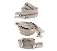 Fermeture éclair métallique numéro 5 à double curseur, 20-80 cm, pour sacs, vêtements et couture