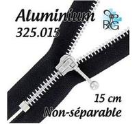 Fermeture éclair non-séparable aluminium N°5 (15 cm) : la légèreté ultime pour des finitions impeccables(...) - G