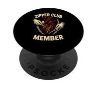 Fermeture éclair pour Patient en Chirurgie Cardiaque, Membre du Club Fun Get Well PopSockets PopGrip Adhésif