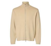 fermeture eclair Selected Homme cardigan zip detendu de la caisse - farine d'avoine L