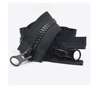 Fermeture éclair SéParable Fermeture éclair 60-250 cm Double curseurs extrémité ouverte veste zippée manteau tente fermetures éclair noires bricolage couture vêtements accessoires Pour manteaux, veste