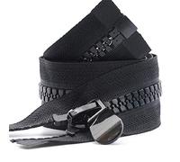 Fermeture éclair VAB en plastique Extra Large, 5 pièces, accessoires de mode for la couture(Black,60cm)