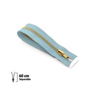 Fermeture Éclair Z19 - Laiton Séparable 6mm - 60 Cm