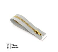 Fermeture Éclair Z19 - Laiton Séparable 6mm - 75 Cm