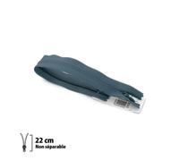 Prym - Fermeture Eclair Z41, Nylon invisible, bleu gris, 22cm
