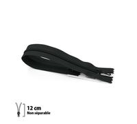 Prym - Fermeture Eclair Z51, Nylon, noir, 12cm