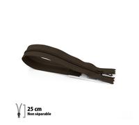 Prym - Fermeture Eclair Z51, Nylon, marron brou de noix, 25cm