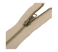 Fermeture en métal séparable n°5 beige antilope - Taille 35cm