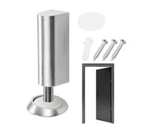 Fermeture magnétique de porte - Butée en acier 304 style invisible sans perçage ni vis et aimant ultra fin pour verre salle de bain ou chambre plus Kit adhésif et silencieux Pro