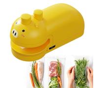 Fermeture Sac | Scelleuse Thermo Aimantable Mini Rechargeable | Scellage Thermique Rechargeable Compact Rescelleur Design de Dessin Animé pour Conservation Aliments Voyage Stockage Cuisine
